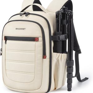 BAGSMART Camera Bag, DSLR SLR Small Camera Backpack Fits 13 Inch Laptop, Photography Backpacks with Rain Cover & Tripod HoldeR